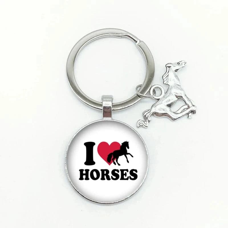 I Love Horses Keychain - 2
