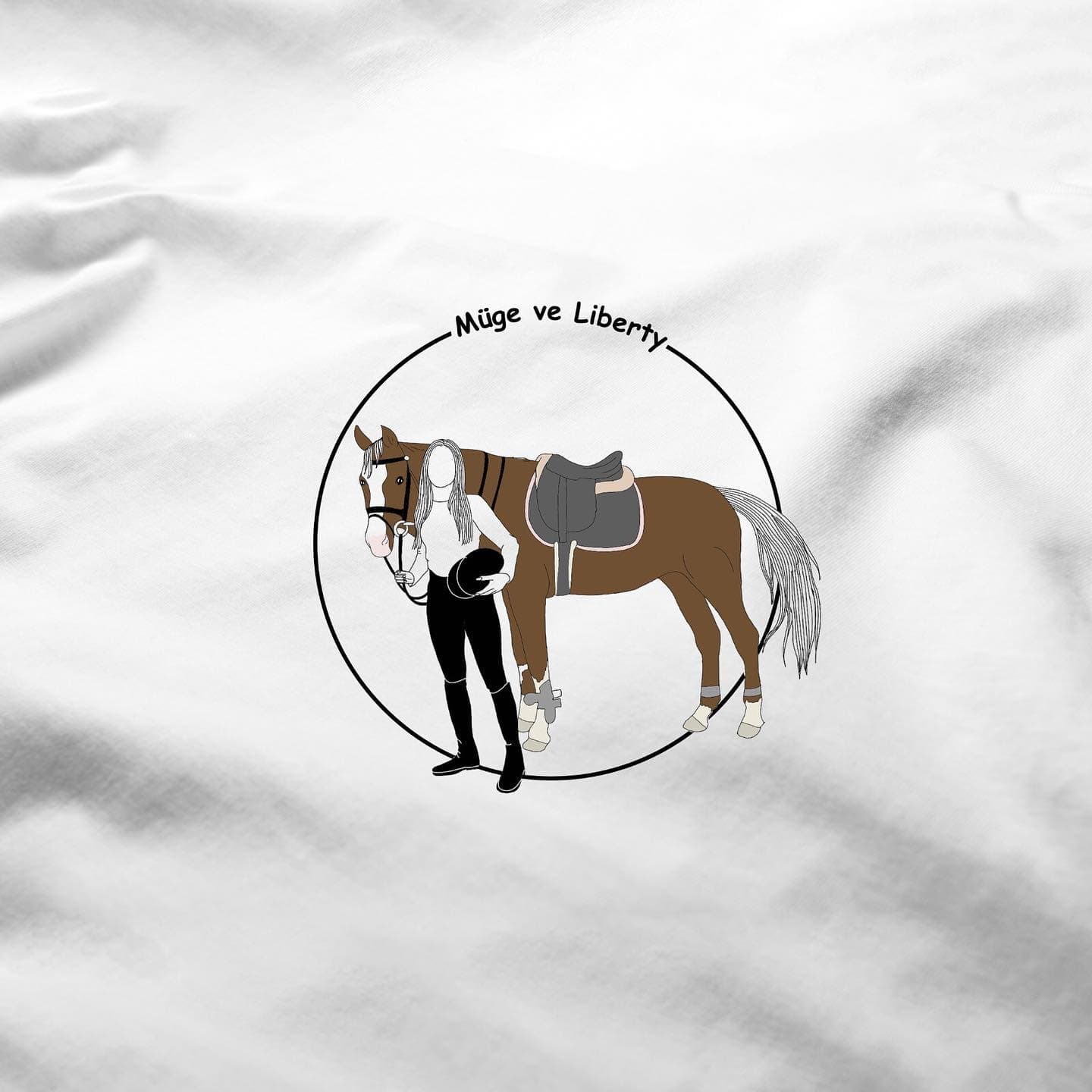 Personalized Equestrian Portrait Linear Design