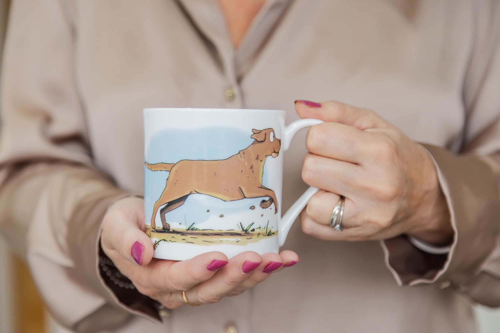 ‘Heel!’ Fine bone China Mug - 3