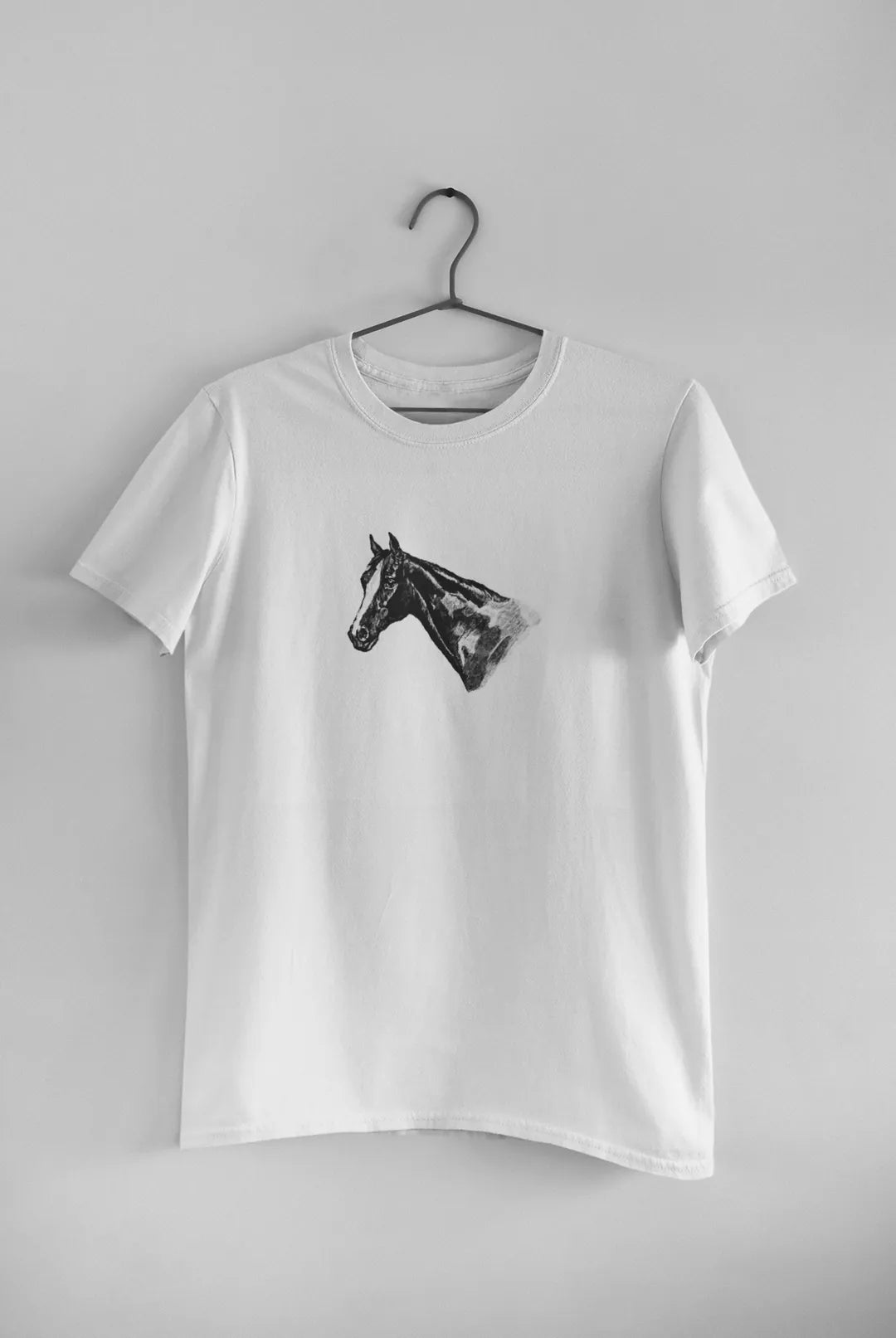 Black Horse Head Sketch T-Shirt