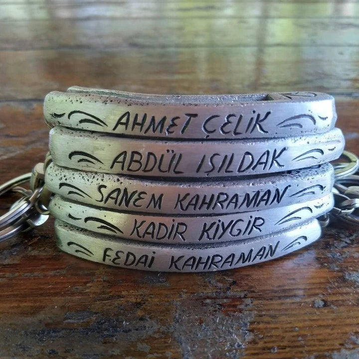 Personalized Named Horseshoe Recycled Keychain