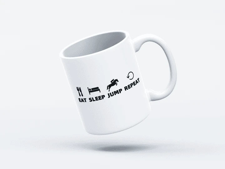 Eat Sleep Jump Repeat Horse Mug