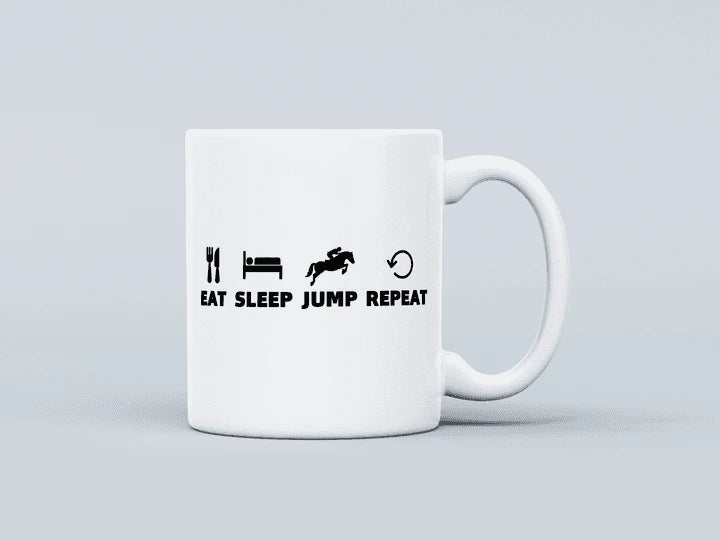 Eat Sleep Jump Repeat Horse Mug