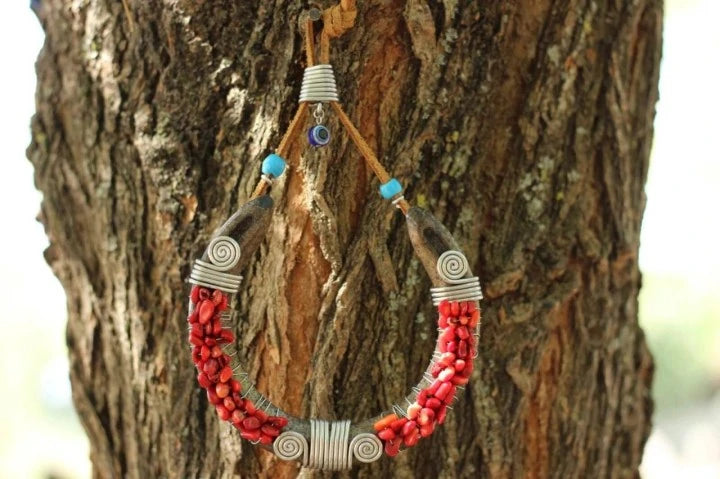 Decorative Horseshoe with Jasper Natural Stone
