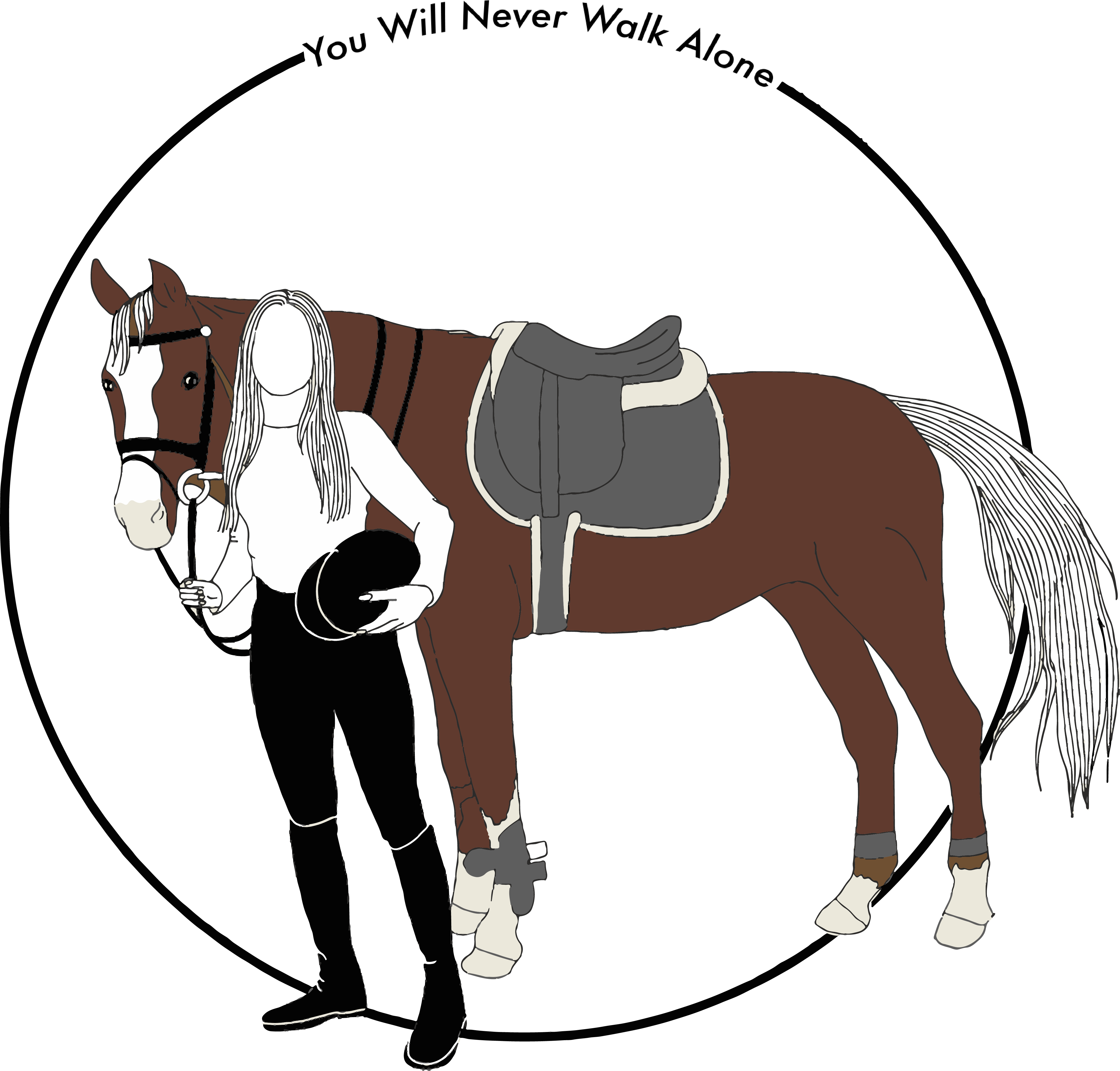 Personalized Horse Linear Design Sweatshirt