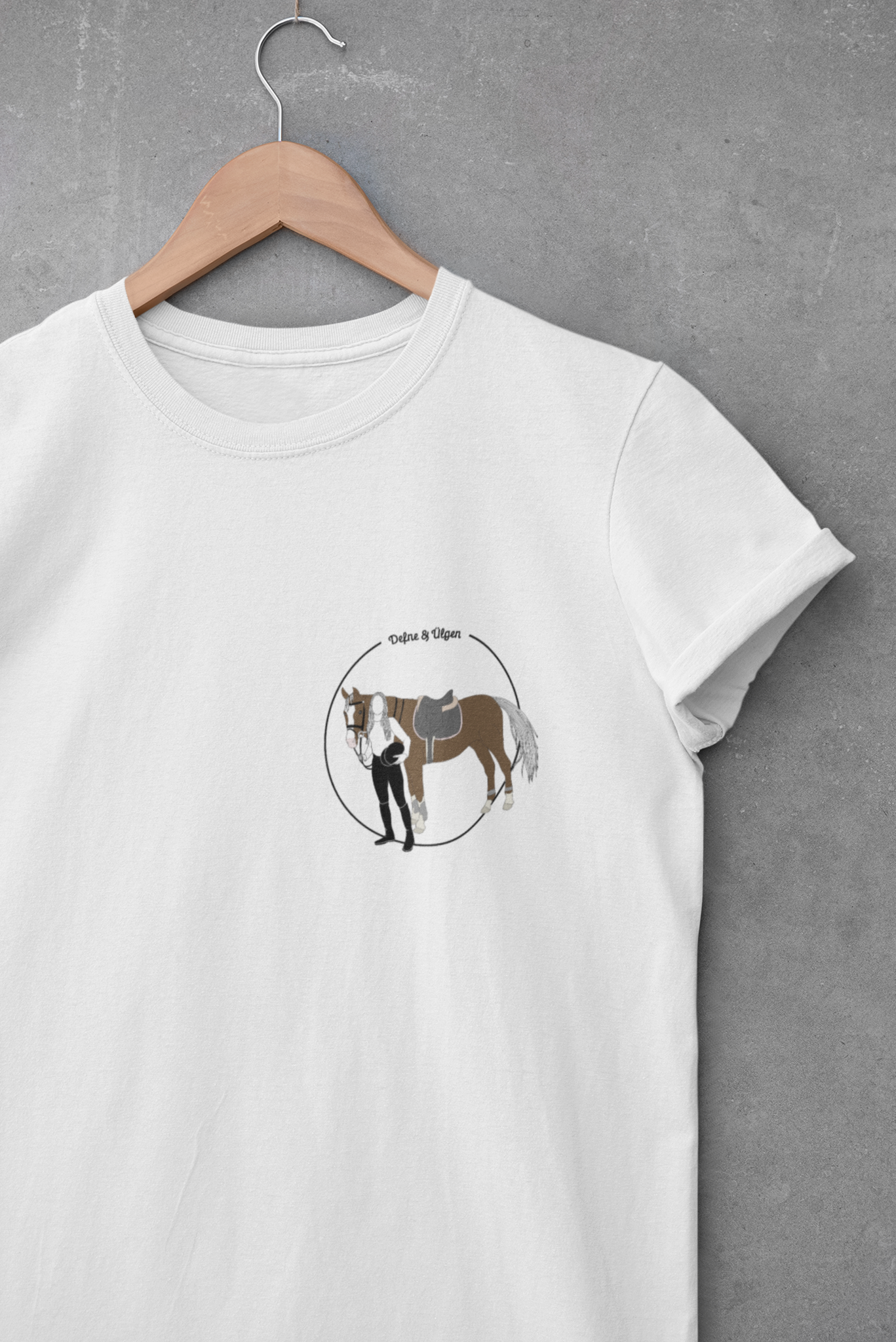 Personalized Horse Linear Design T-Shirt